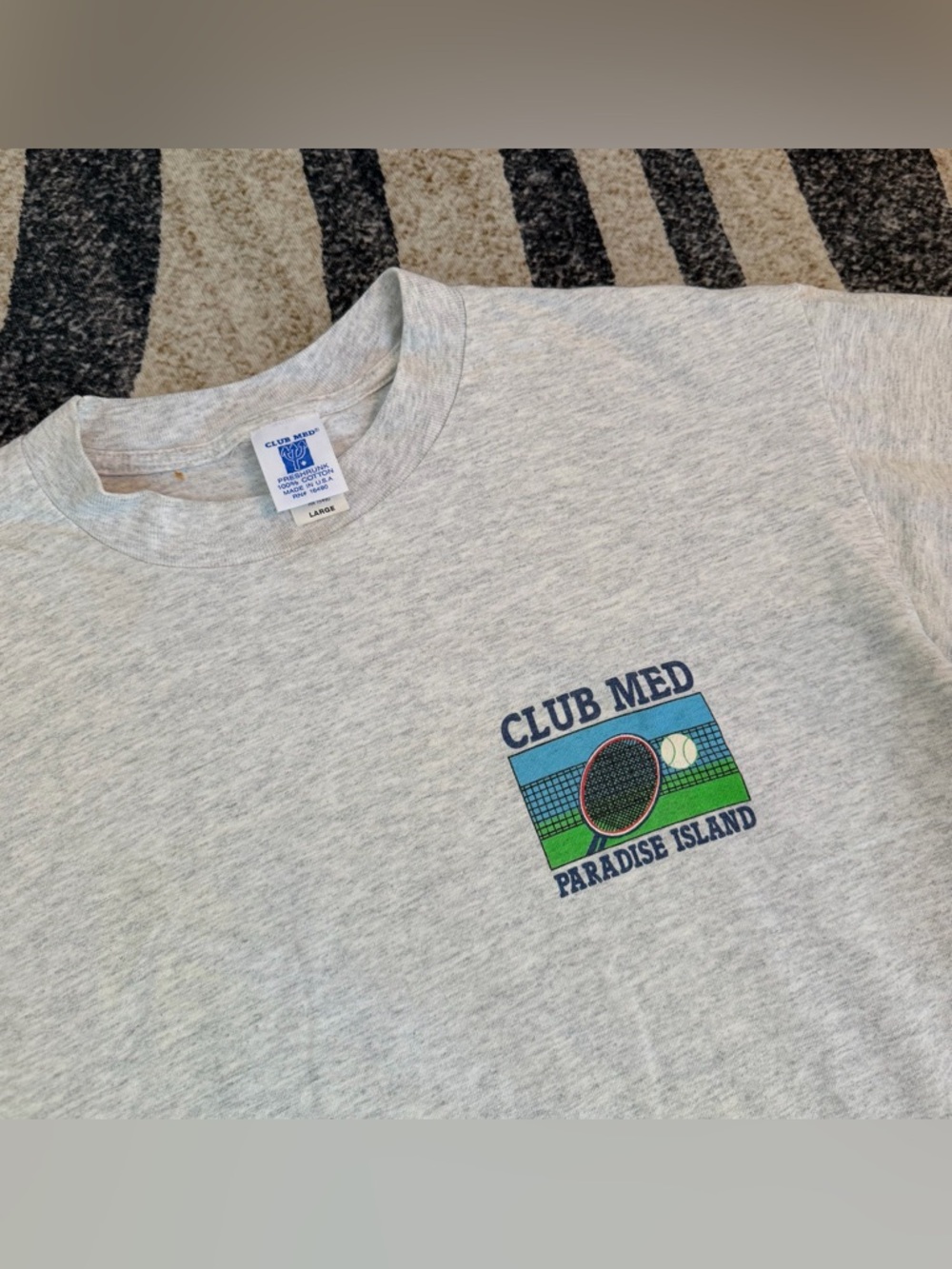 Vintage Club Med T-Shirt L Grey NWOT